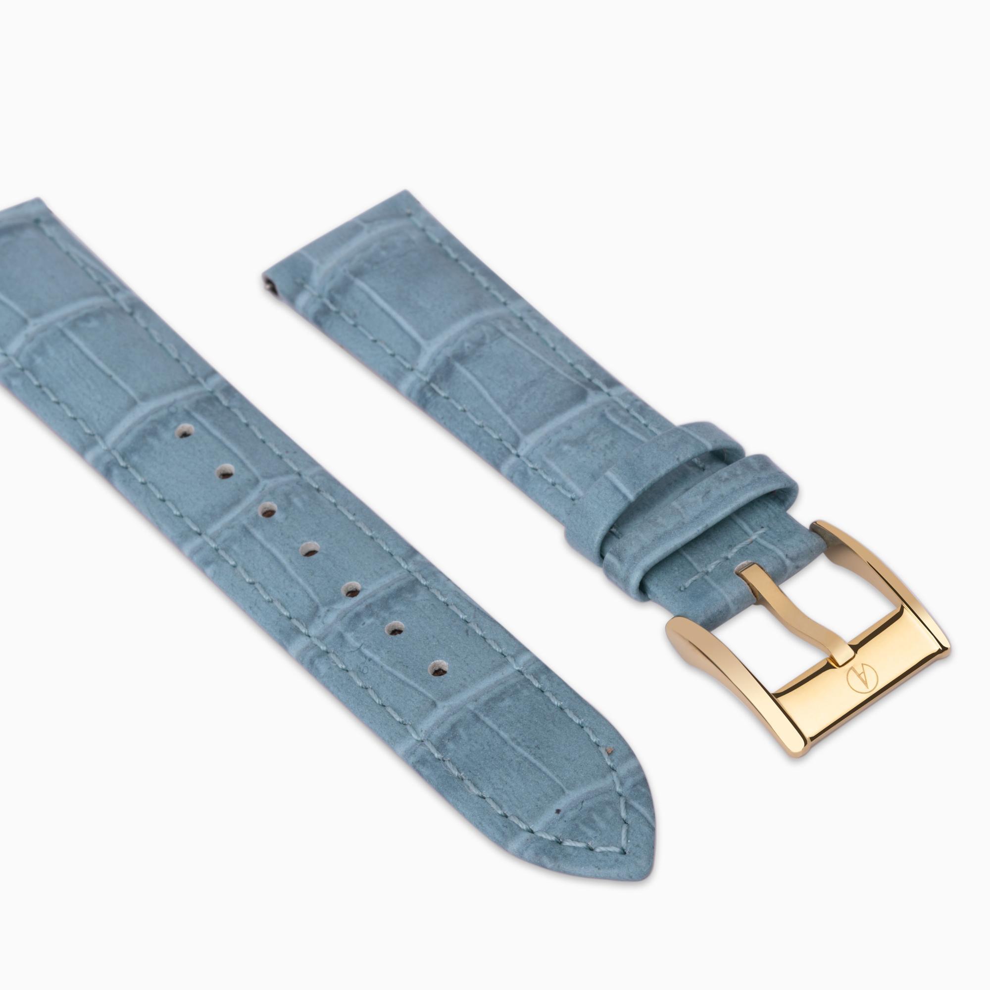 Accurist Everyday Ladies Light Blue Leather 16mm Strap